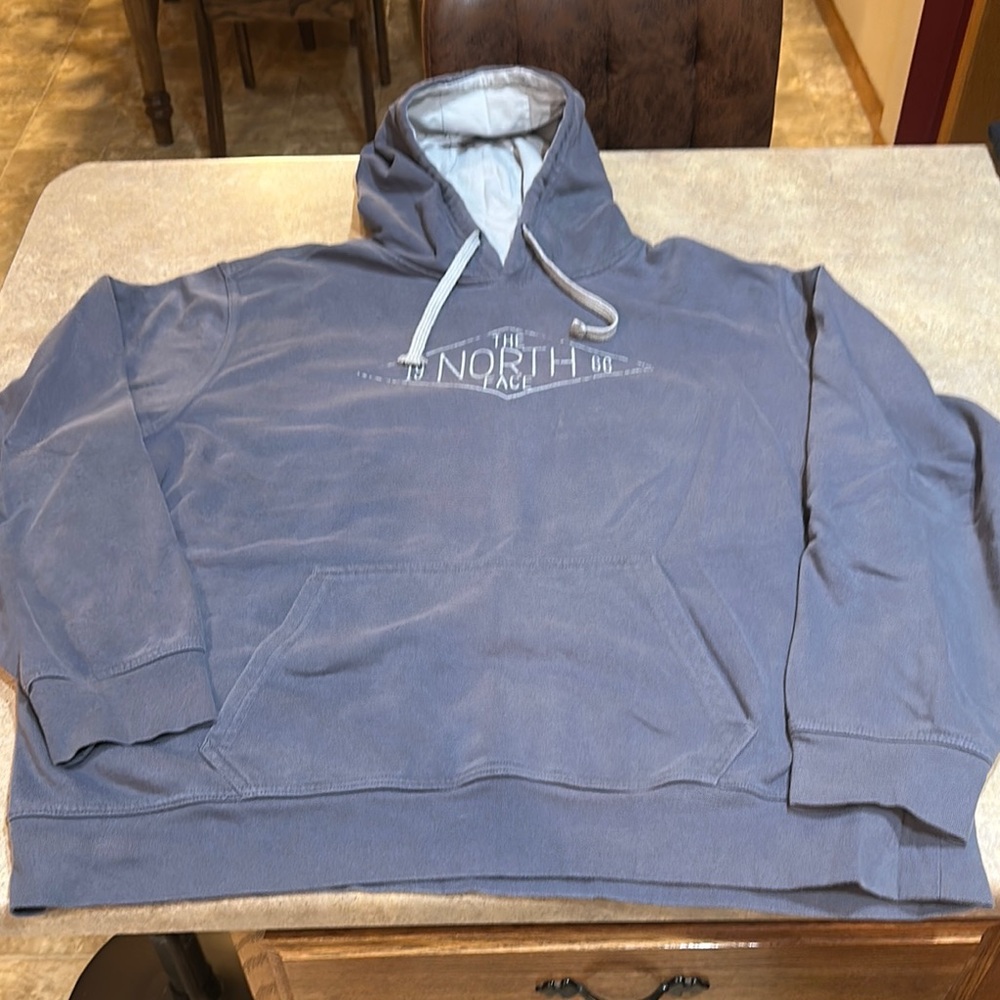 The North Face Blue Gray Pullover Hoodie